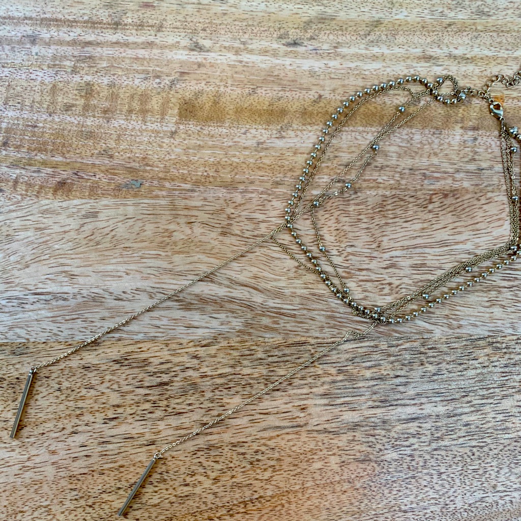 Natalie B. Jewelry Gold Stacked Necklace